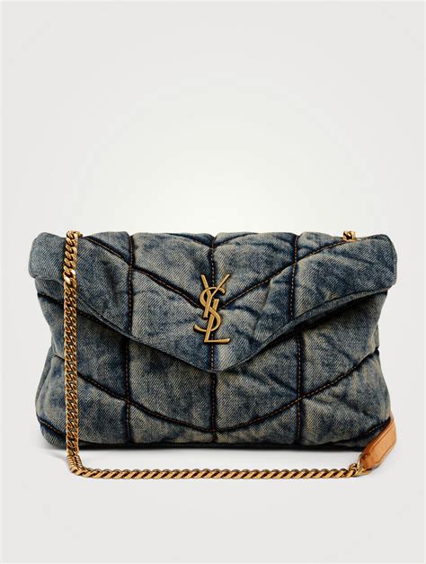 ysl denim purse